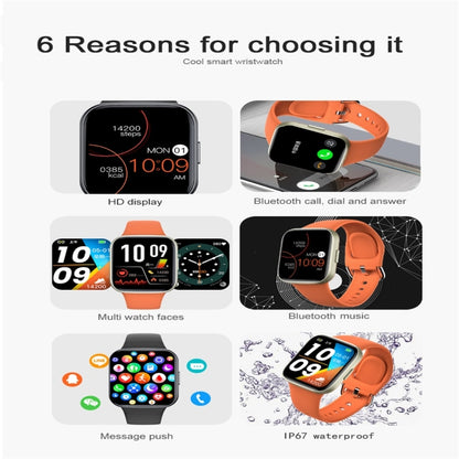 Y83 1.83 inch Color Screen Smart Watch,Support Heart Rate / Blood Pressure / Blood Oxygen / Blood Glucose Monitoring(Orange) - Smart Watches by buy2fix | Online Shopping UK | buy2fix