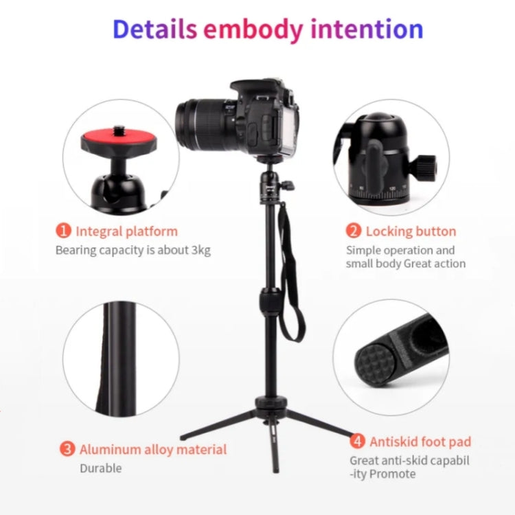 JMARY MT68 Aluminum Alloy Telescopic Portable Selfie Mini SLR Camera Phone Tripod - Tripods by Jmary | Online Shopping UK | buy2fix