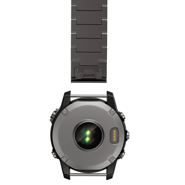 For Garmin Fenix 6X Pro 26mm Titanium Alloy Quick Release Watch Band(Black) - Watch Bands by buy2fix | Online Shopping UK | buy2fix