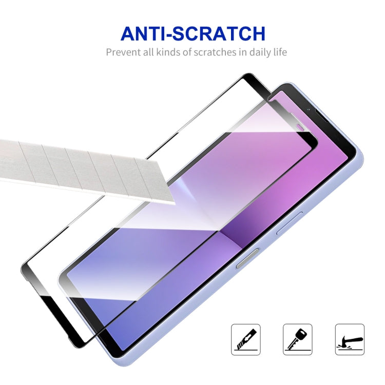 For Sony Xperia 10 V 10pcs ENKAY Full Glue High Aluminum-silicon Tempered Glass Film - Sony Tempered Glass by ENKAY | Online Shopping UK | buy2fix