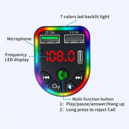 F20 Car MP3 Player PD + Fast USB Charger Handsfree Bluetooth FM Transmitter Car Kit Adapter - Car Charger by buy2fix | Online Shopping UK | buy2fix