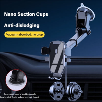 D46+101+K5 Universal Suction Cup Car Center Console Phone Mount Bracket With Telescopic Arm - Car Holders by buy2fix | Online Shopping UK | buy2fix