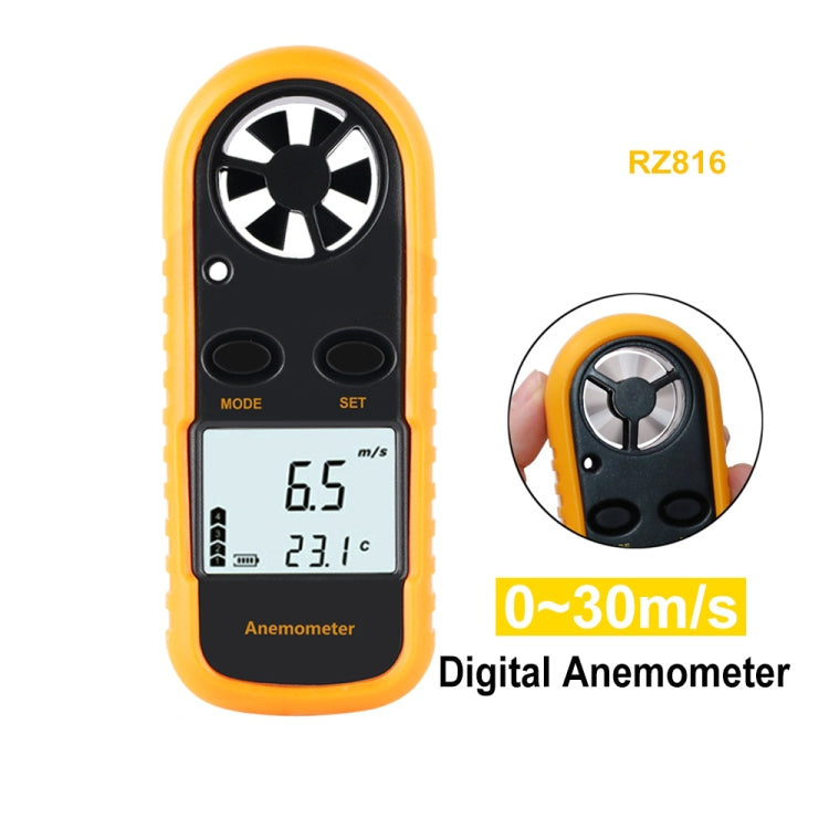 GM816 Handheld Digital Anemometer Wind Speed Meter - Consumer Electronics by buy2fix | Online Shopping UK | buy2fix