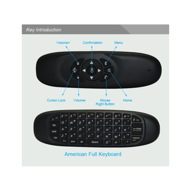 C120 2.4G Mini Keyboard Wireless Remote Mouse with 3-Gyro & 3-Gravity Sensor for PC / HTPC / IPTV / Smart TV and Android TV Box etc(Black) - Computer & Networking by buy2fix | Online Shopping UK | buy2fix