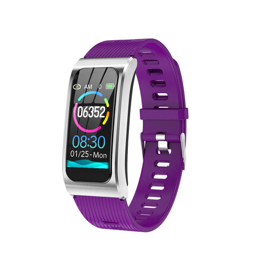 AK12 1.14 inch IPS Color Screen Smart Watch IP68 Waterproof,Silicone Watchband,Support Call Reminder /Heart Rate Monitoring/Blood Pressure Monitoring/Sleep Monitoring/Predict Menstrual Cycle Intelligently(Purple) - Smart Wear by buy2fix | Online Shopping UK | buy2fix