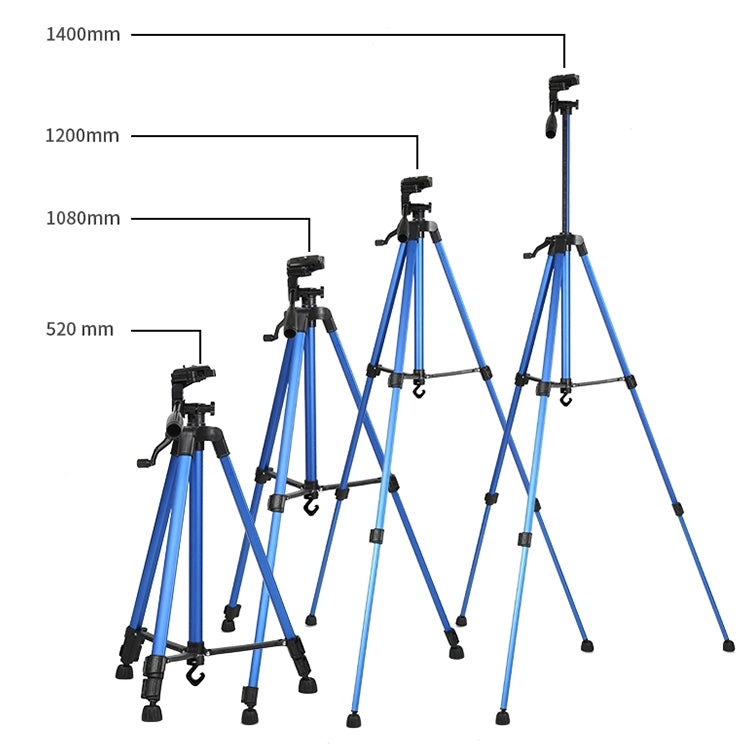 Portable Phone Live Selfie 3366 Tripod Stand DV SLR Camera Self-timer Full Light Bracket(Blue) - Camera Accessories by INDEPMAN | Online Shopping UK | buy2fix