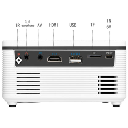 S361 80 lumens 320 x 240 Pixel Portable Mini Projector, Support 1080P, UK Plug(White) - Consumer Electronics by buy2fix | Online Shopping UK | buy2fix