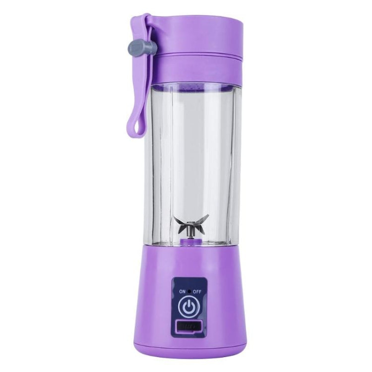 USB Rechargeable Electric Automatic Vegetable Fruit Citrus Orange Juice Maker Cup Mixer Bottle (380ML)(4 Blades Purple) - Home & Garden by buy2fix | Online Shopping UK | buy2fix