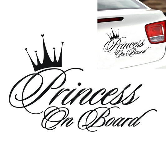 Princess Baby Pattern Car Decal Reflective Laser Vinyl Car Sticker, Size: 16.5x10.9cm(Black) - Decorative Sticker by buy2fix | Online Shopping UK | buy2fix