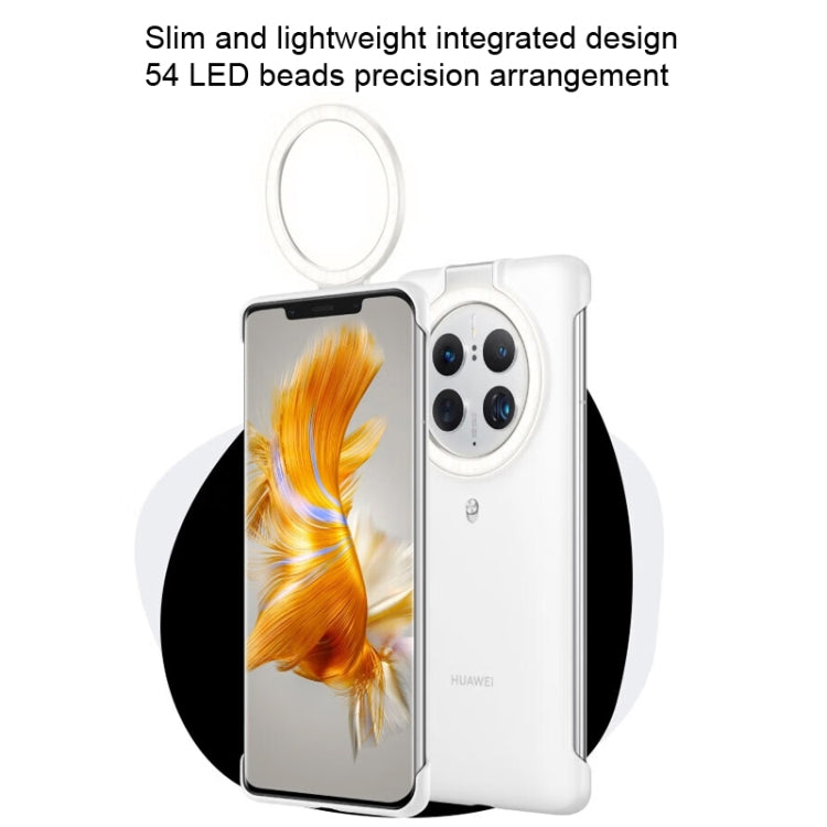 For HUAWEI Mate 50 Pro Original HUAWEI Ring Flash Smart Phone Case(White) - Huawei Cases by Huawei | Online Shopping UK | buy2fix
