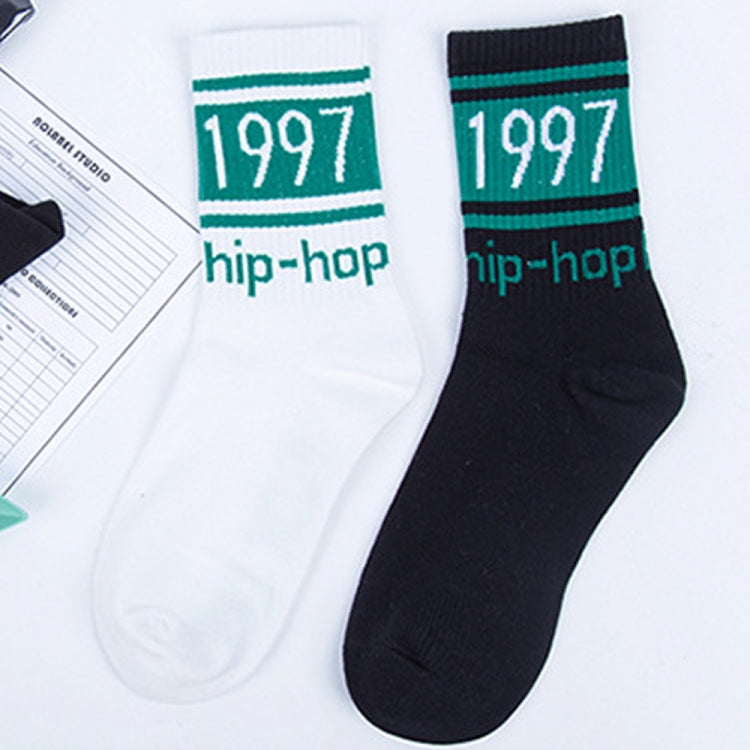 3 Pairs Street Beat Retro Hip Hop Simple Tube Socks Sports Skateboard Socks, Size:One Size(White) - Tube Socks by buy2fix | Online Shopping UK | buy2fix