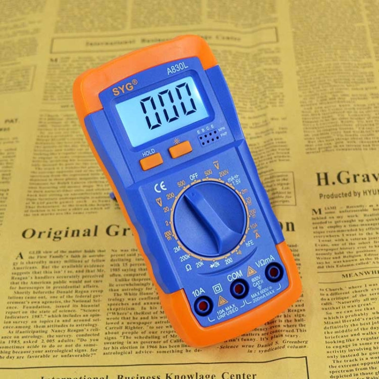 A830L Protection Luminous Multi-purpose Capacitance Meter Digital Multimeter - Consumer Electronics by buy2fix | Online Shopping UK | buy2fix