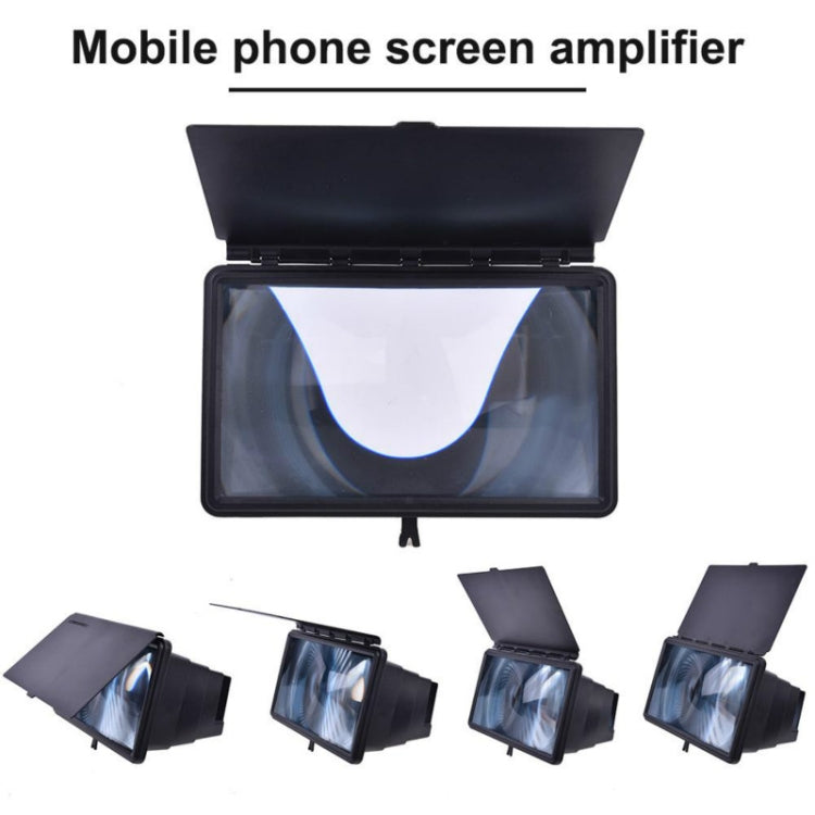 12 inch Anti-reflective Mobile Phone Magnifier Large Screen Projector 3D HD Video Amplifier(Black) - Screen Magnifier by buy2fix | Online Shopping UK | buy2fix