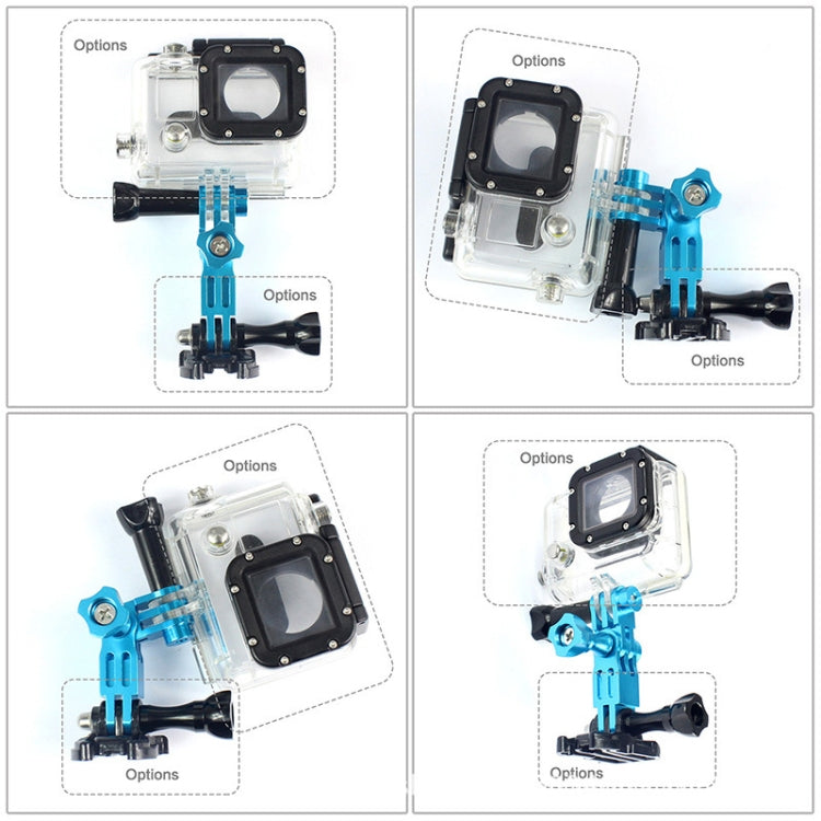 Action Camera Universal Aluminum Alloy Three-way Adjustment Arm 360 Degree Adapter(Black) - DJI & GoPro Accessories by buy2fix | Online Shopping UK | buy2fix