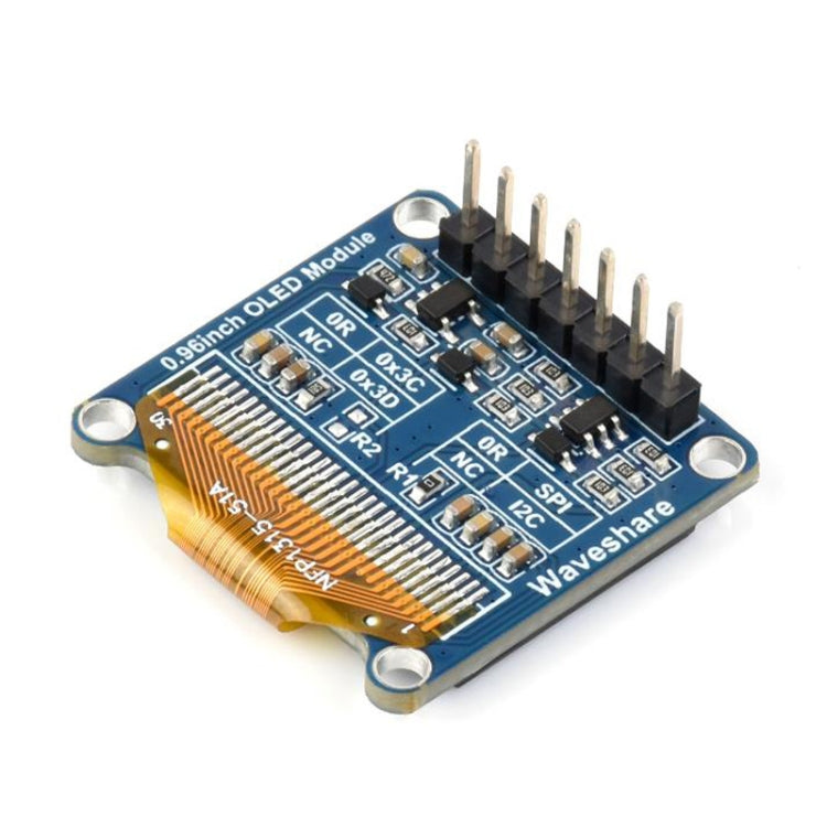 Waveshare 0.96 inch OLED Display Module, 128×64 Resolution, SPI / I2C Communication(E Blue) - Consumer Electronics by Waveshare | Online Shopping UK | buy2fix