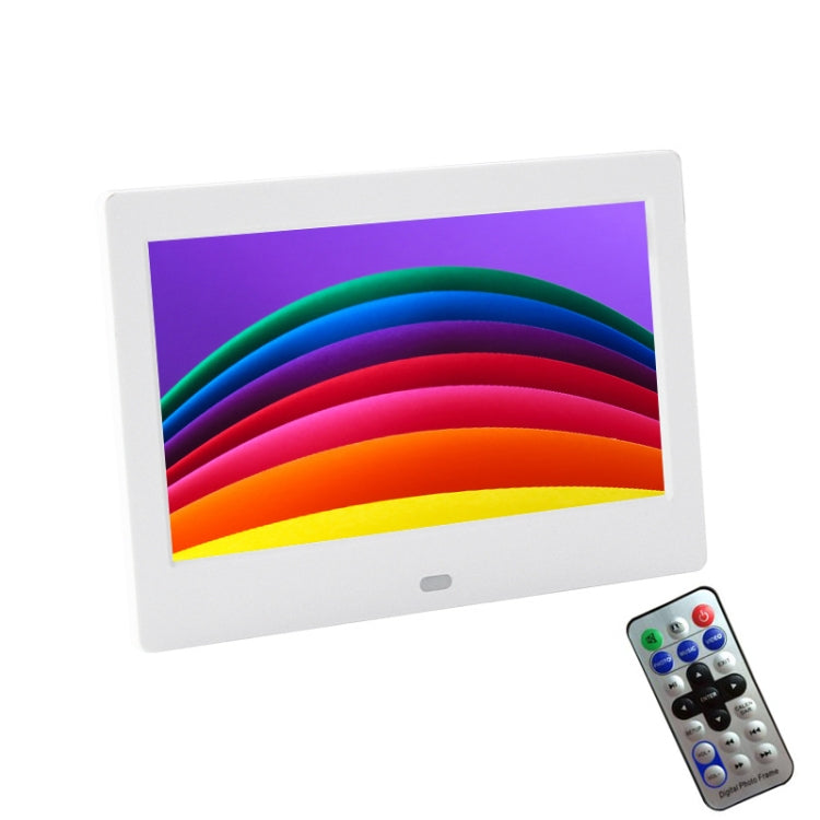 DPF-706 7 inch Digital Photo Frame LED Wall Mounted Advertising Machine, Plug:UK Plug(White) - Consumer Electronics by buy2fix | Online Shopping UK | buy2fix