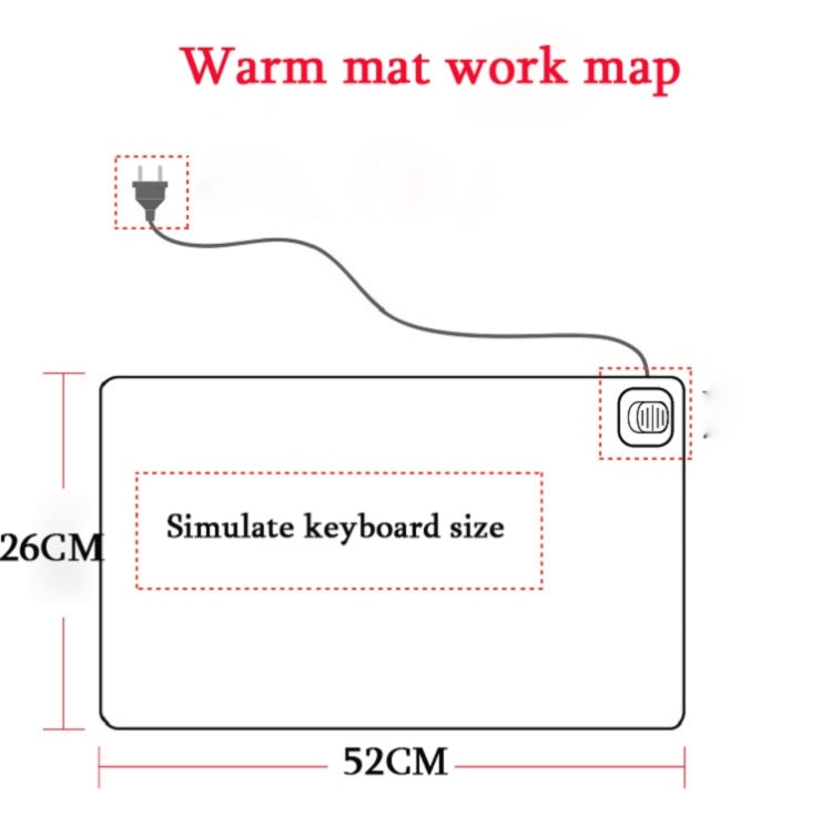 220V Electric Hot Plate Writing Desk Warm Table Mat Blanket Office Mouse Heating Warm Computer Hand Warmer Desktop Heating Plate, Color:Brown Big Size, CN Plug - Mouse Pads by buy2fix | Online Shopping UK | buy2fix