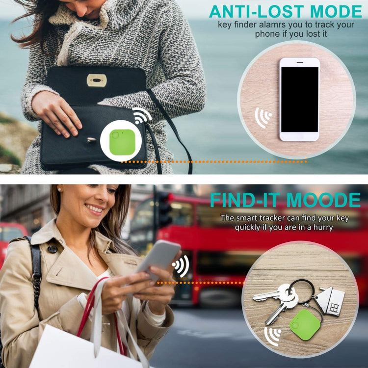 Portable Mini Square Anti Lost Device Smart Bluetooth Remote Anti Theft Keychain Alarm(Green) - Security by buy2fix | Online Shopping UK | buy2fix