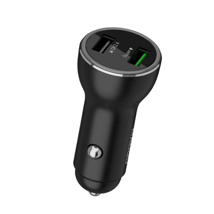 QIAKEY QK739 Dual Ports Fast Charge Car Charger(Black) - Car Charger by QIAKEY | Online Shopping UK | buy2fix