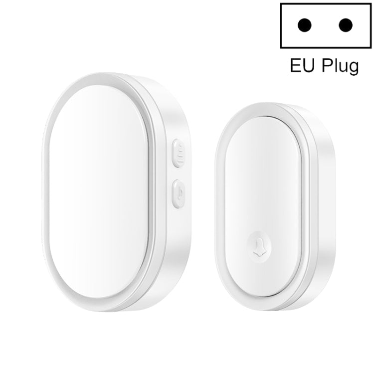 CACAZI A99 Home Smart Remote Control Doorbell Elderly Pager, Style:EU Plug(White) - Wireless Doorbell by CACAZI | Online Shopping UK | buy2fix