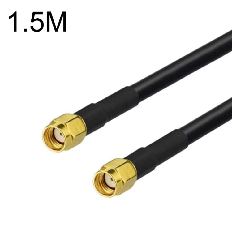 RP-SMA Male To RP-SMA Male RG58 Coaxial Adapter Cable, Cable Length:1.5m - Connectors by buy2fix | Online Shopping UK | buy2fix