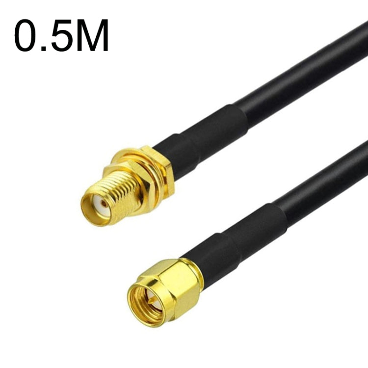 SMA Male To SMA Female RG58 Coaxial Adapter Cable, Cable Length:0.5m - Connectors by buy2fix | Online Shopping UK | buy2fix