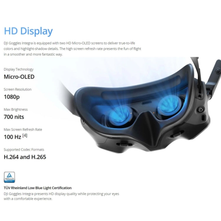 Original DJI Goggles Integra With Two 1080p Micro-OLED Screens Up to 100Hz Refresh Rate - DJI & GoPro Accessories by DJI | Online Shopping UK | buy2fix