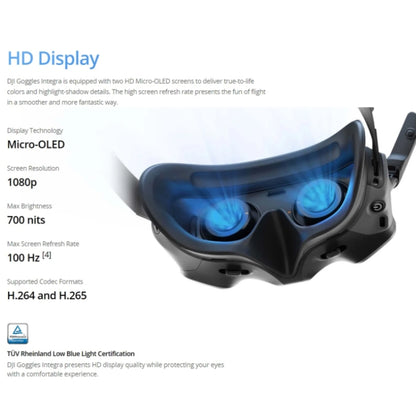 Original DJI Goggles Integra With Two 1080p Micro-OLED Screens Up to 100Hz Refresh Rate - DJI & GoPro Accessories by DJI | Online Shopping UK | buy2fix