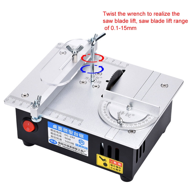 S3  96W Liftable Table Mini Table Saw Aluminum Cutting Machine,Spec: Black High Match(EU Plug) - Electric Saws & Accessories by buy2fix | Online Shopping UK | buy2fix