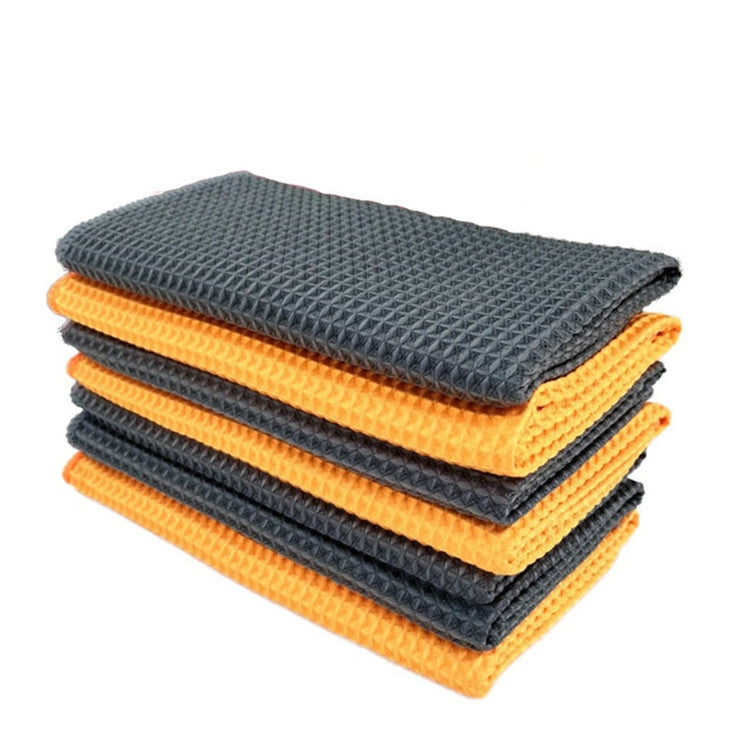 Pineapple Lattice Microfiber Lint-free Absorbent Honeycomb Car Washing Towel, Size:40x40cm(Gray) - Car washing supplies by buy2fix | Online Shopping UK | buy2fix