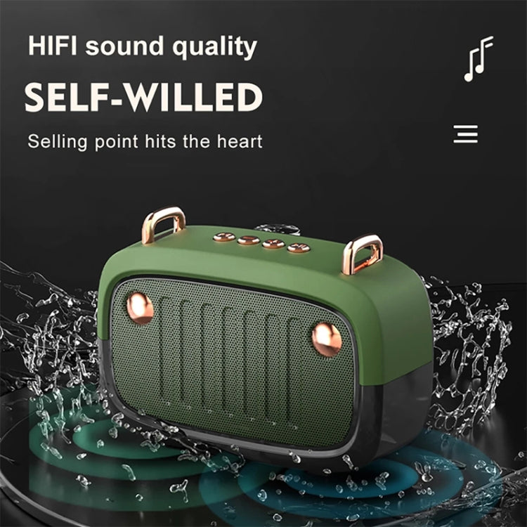 BS32D Wireless Bluetooth Speaker Cartoon Subwoofer Outdoor Card Portable Mini Speaker(Green) - Mini Speaker by buy2fix | Online Shopping UK | buy2fix