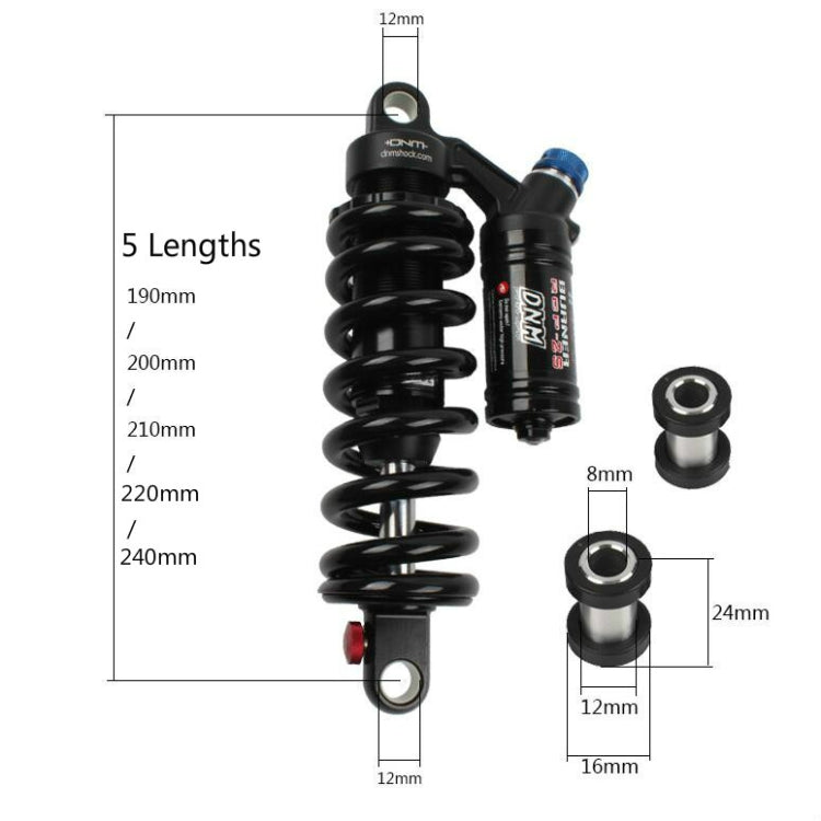 DNM RCP2S Mountain Bike Oil Spring Rear Shock Absorber Soft Tail Frame Rear Bladder, Size:200mm(With 24mm Bushing) - Others by DNM | Online Shopping UK | buy2fix