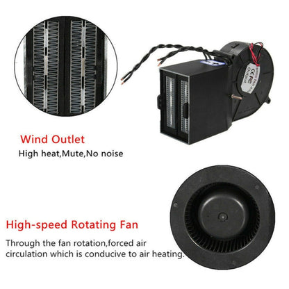 Car Heater Electric Heater Defroster Double PTC24V 300-500W - Heating & Fans by buy2fix | Online Shopping UK | buy2fix