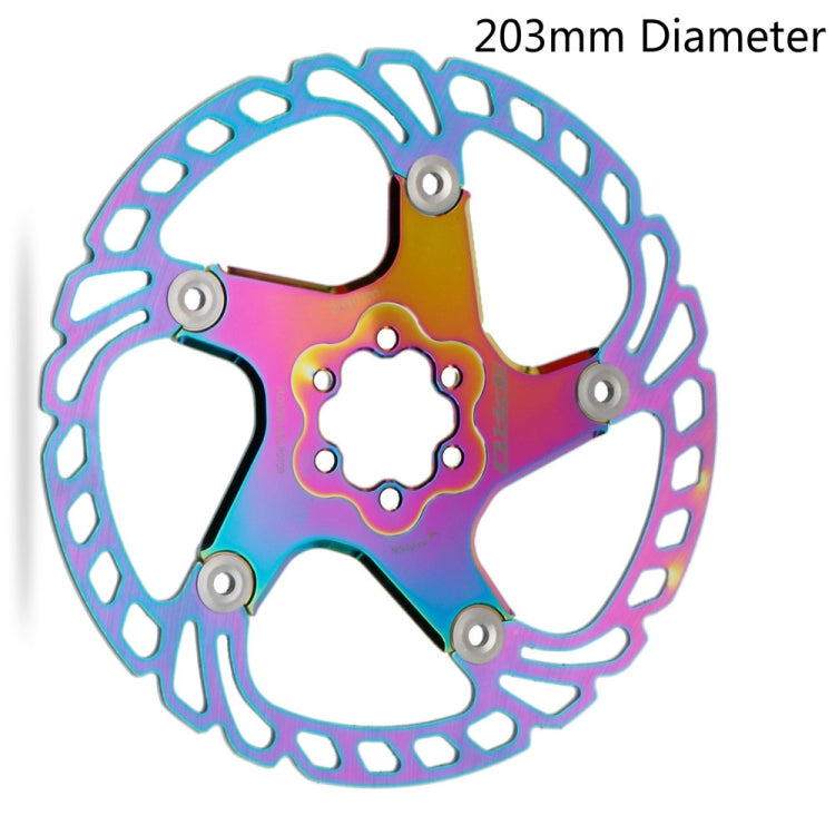 IIIPRO Floating Disc Road Mountain Bike Six Nail Disc Brake Disc, Size:203mm(Colorful) - Others by IIIPRO | Online Shopping UK | buy2fix