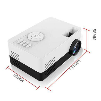 S261/J16 Home Mini HD 1080P Portable LED Projector, Support TF Card / AV / U Disk, Plug Specification:UK Plug(Pink White) - Consumer Electronics by buy2fix | Online Shopping UK | buy2fix