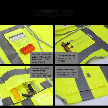 Multi-pockets Safety Vest Reflective Workwear Clothing, Size:L-Chest 118cm(Blue) - Reflective Safety Clothing by buy2fix | Online Shopping UK | buy2fix