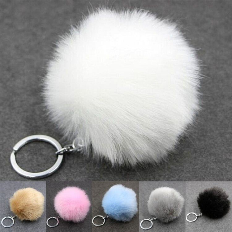 Simple Key Chain Fur Ball Pompon Keychain Pompom Artificial Rabbit Fur Animal Keychains for Woman Car Bag Key Rings(royal blue) - Key Rings by KOOROL | Online Shopping UK | buy2fix