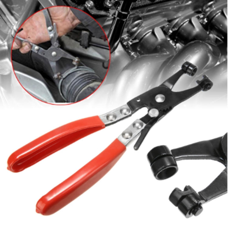 Straight Throat Tube Bundle Clamp Auto Repair Water Pipe Clamp Pliers(Plastic Handle Blister Card) - In Car by buy2fix | Online Shopping UK | buy2fix