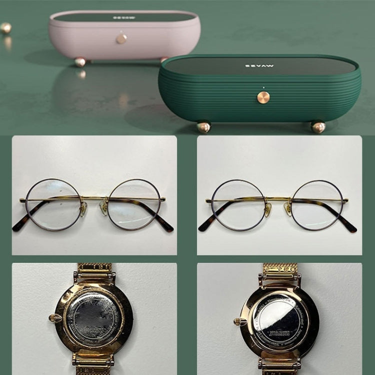 Mini Household Ultrasonic Smart Glasses Jewelry Watch Cleaning Machine(Dark Green) - Home & Garden by buy2fix | Online Shopping UK | buy2fix