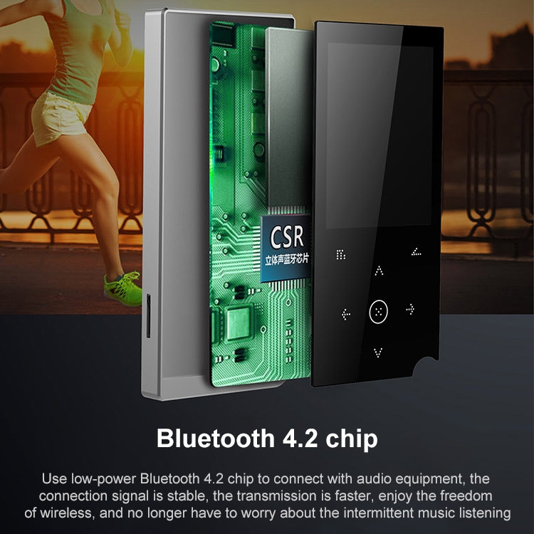 E05 2.4 inch Touch-Button MP4 / MP3 Lossless Music Player, Support E-Book / Alarm Clock / Timer Shutdown, Memory Capacity: 8GB without Bluetooth(Blue) - Consumer Electronics by buy2fix | Online Shopping UK | buy2fix