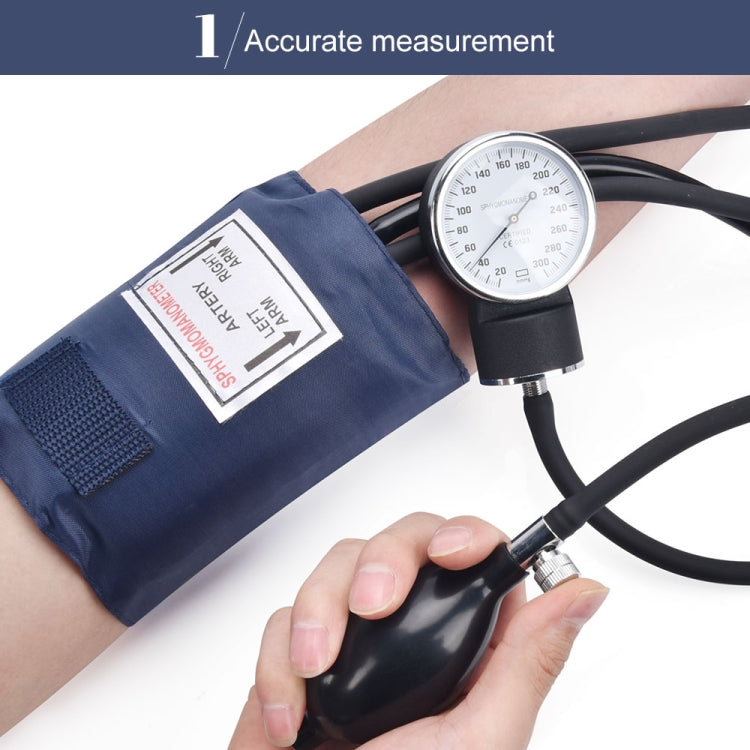 Manual Blood Pressure Watch With Stethoscope Double Tube Double Head Old Sphygmomanometer Arm Type Sphygmomanometer - Sphygmomanometer by buy2fix | Online Shopping UK | buy2fix