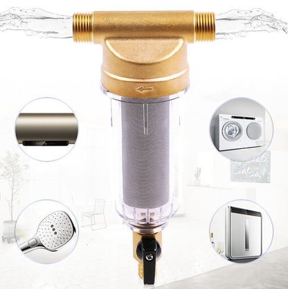 Home Kitchen Tap Water Backwash Copper Pre-Filter Whole House Water Purifier Filter - Home & Garden by buy2fix | Online Shopping UK | buy2fix