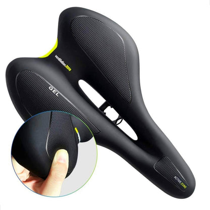 Silicone Bicycle Seat GEL Mountain Bike Saddle Bicycle Seat Saddle(Black Yellow) - Bicycle Saddle by buy2fix | Online Shopping UK | buy2fix