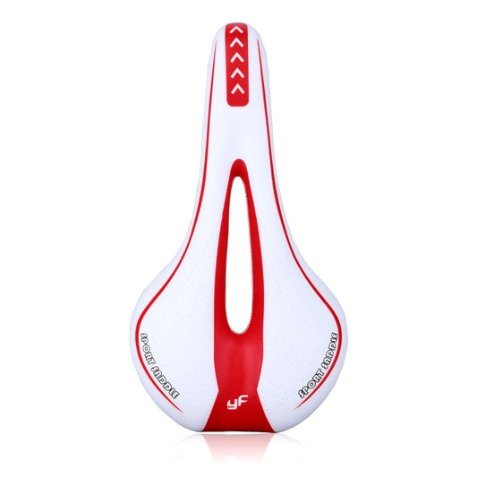 YAFEE YF-1018 Mountain Bike Saddle Bicycle Riding Saddle Bicycle Saddle(White Red) - Outdoor & Sports by YAFEE | Online Shopping UK | buy2fix