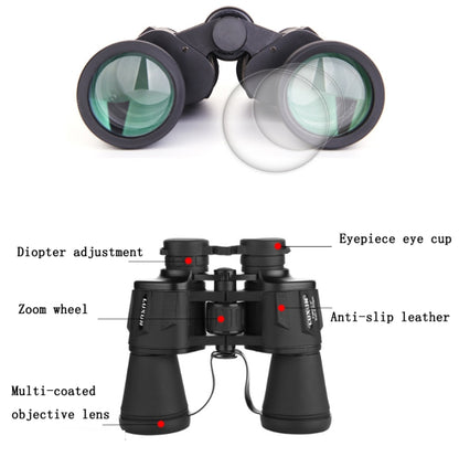 Luxun 20X50 Outdoor Binoculars  Low Light Night Vision Non-Infrared High Power Binoculars(Black) - Binoculars by LUXUN | Online Shopping UK | buy2fix