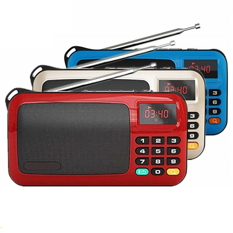 Rolton W405 Portable Mini FM Radio TF Card USB Receiver Music Player with LED Display(Red) - Radio Player by Rolton | Online Shopping UK | buy2fix