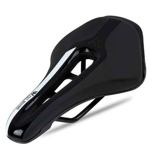 WEST BIKING Cycling Seat Hollow Breathable Comfortable Saddle Riding Equipment(Black White) - Outdoor & Sports by WEST BIKING | Online Shopping UK | buy2fix