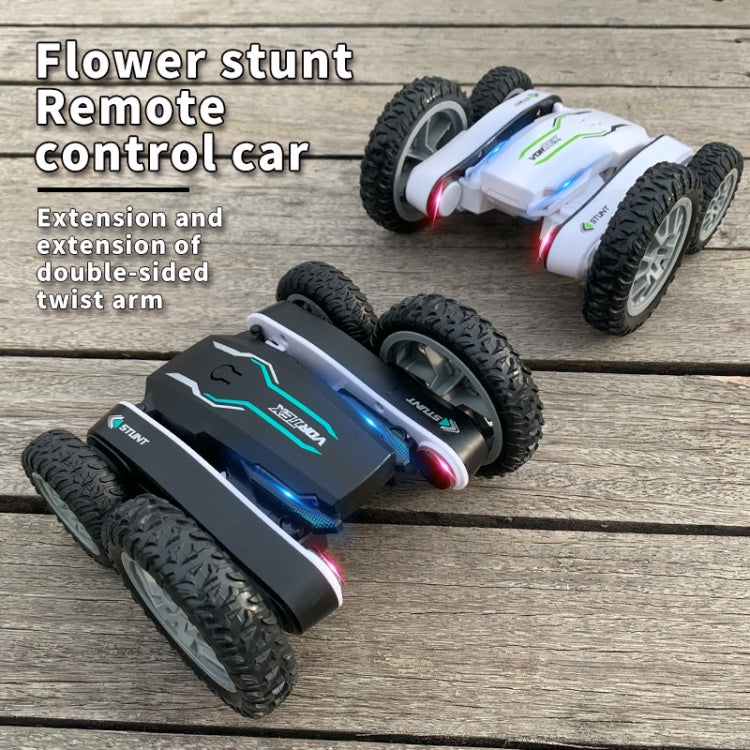 1:24 2.4G Flowering Stunt Car RC Double Deformation Remote Control Car Twisting Rotating Toy Car(White) - RC Cars by buy2fix | Online Shopping UK | buy2fix