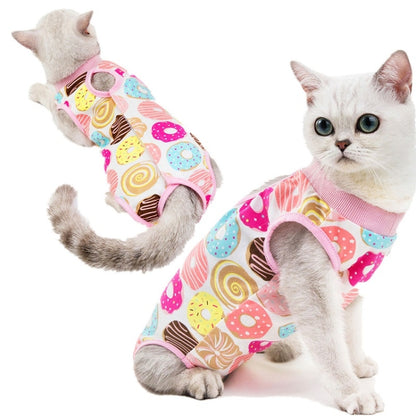 Female Cat Breathable And Anti-Licking Sterilization Clothing, Size: M(Donut) - Home & Garden by buy2fix | Online Shopping UK | buy2fix