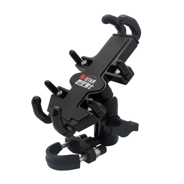 N-STAR NJN001 Motorcycle Bicycle Compatible Mobile Phone Bracket Aluminum Accessories Riding Equipment(With T Head) - Holders by N-STAR | Online Shopping UK | buy2fix